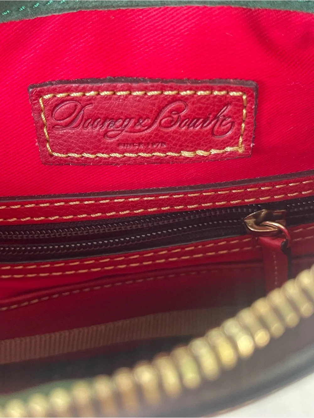 Dooney & Bourke Red Leather Tassel Shoulder Bag